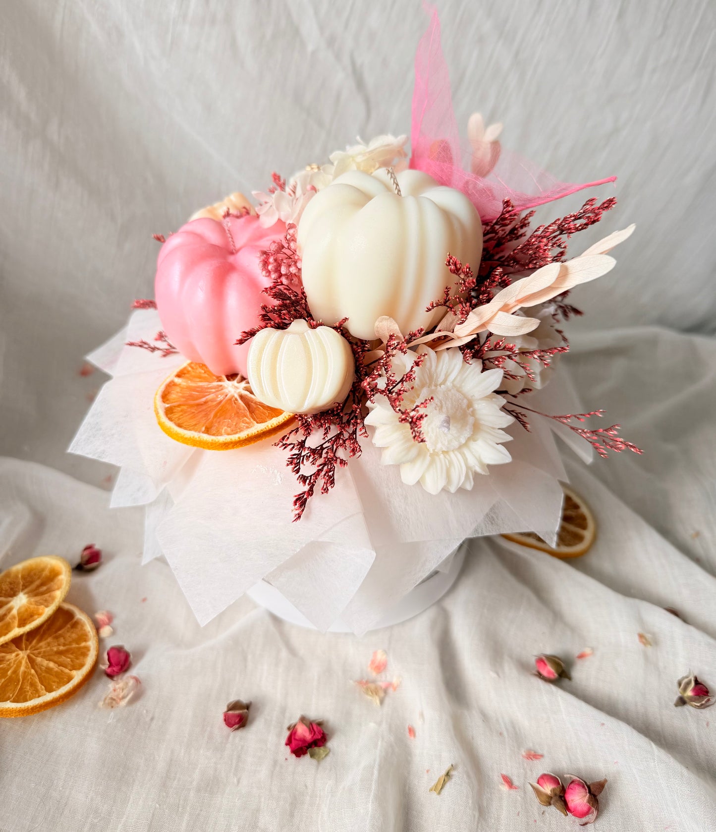 Blush Pumpkin Bouquet