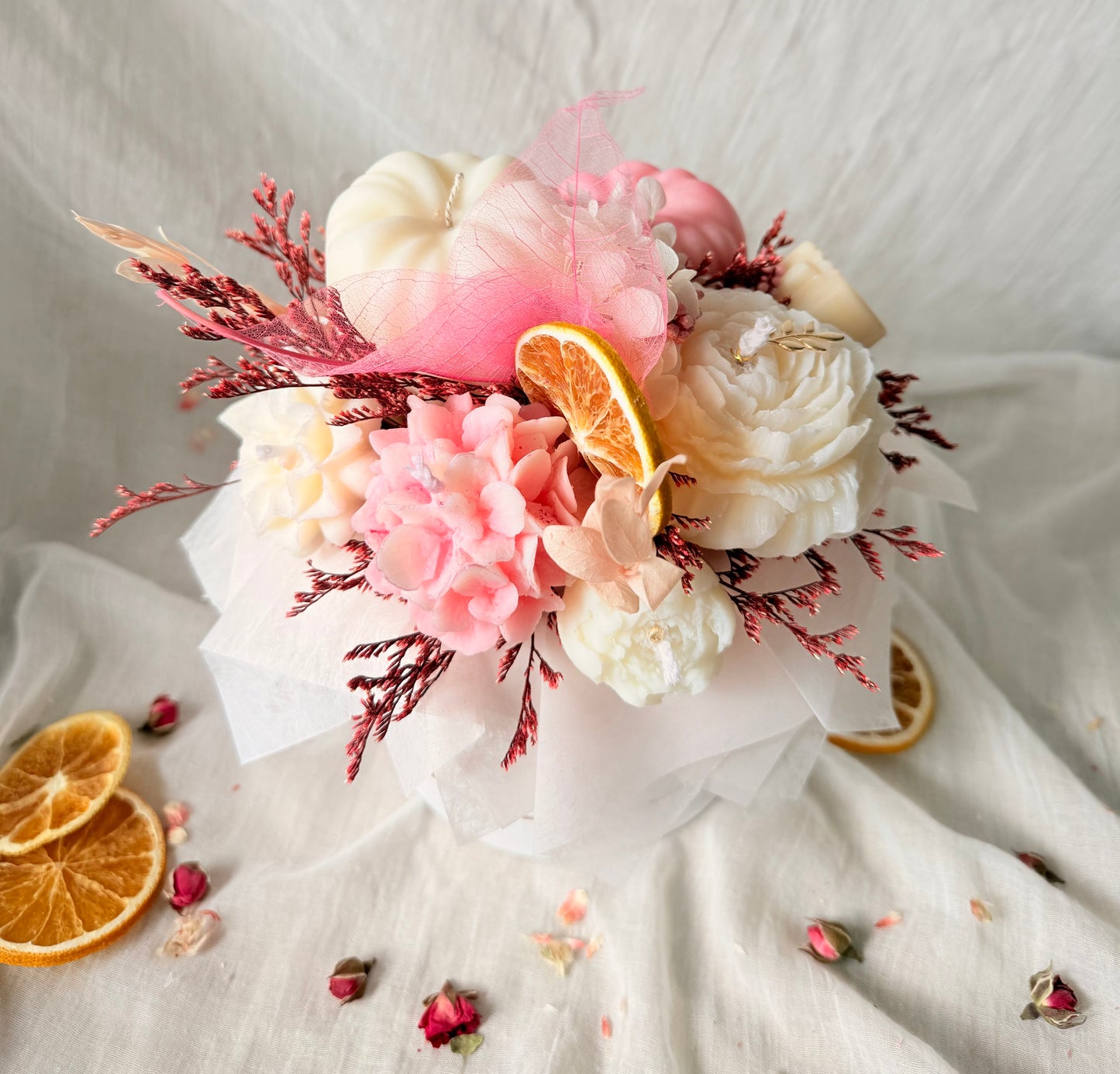 Blush Pumpkin Bouquet