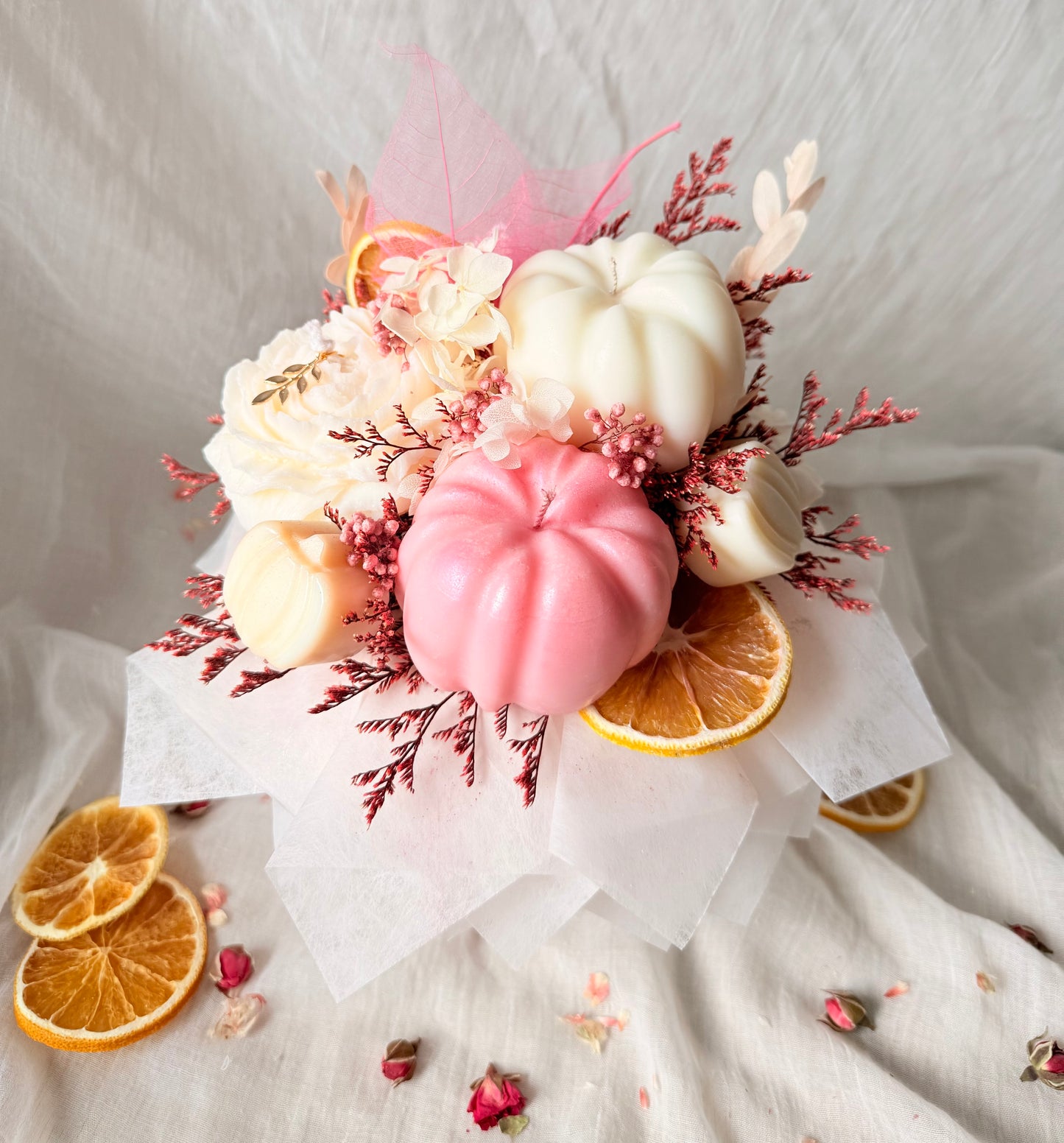 Blush Pumpkin Bouquet