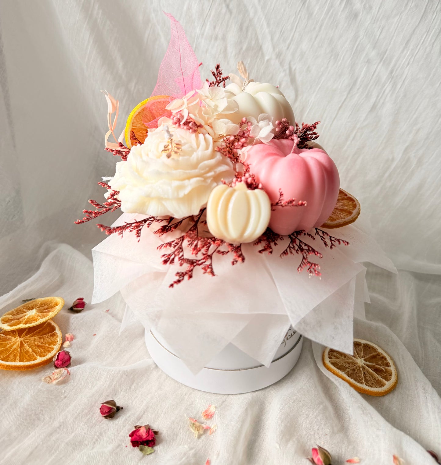 Blush Pumpkin Bouquet