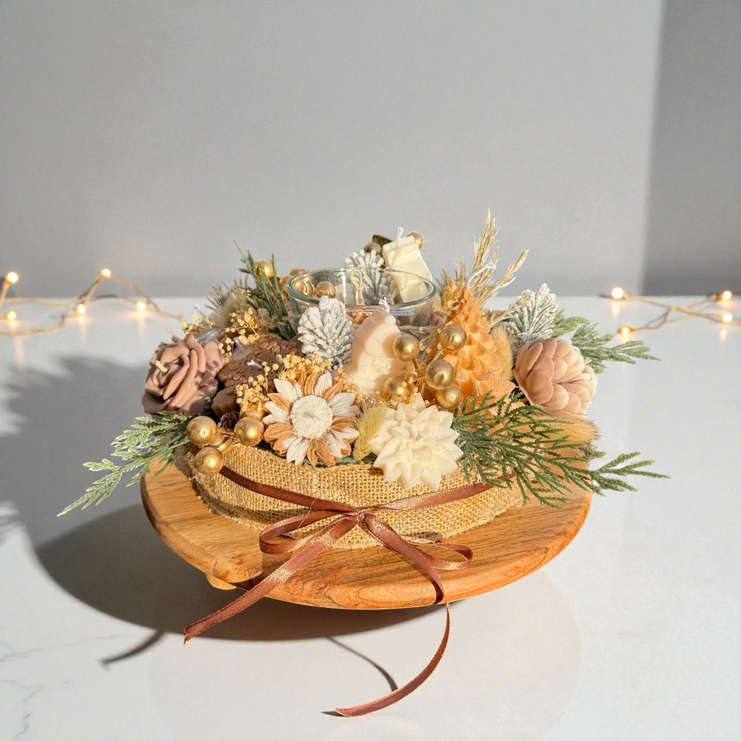 Winter Luxe Wreath Candle