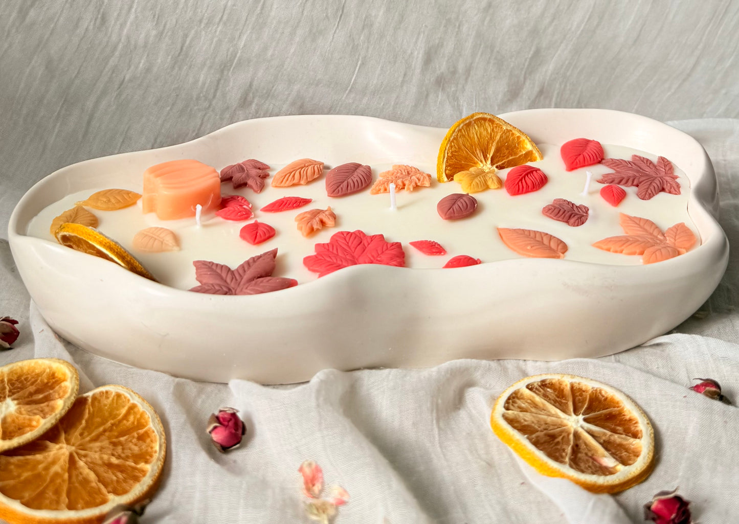 Falling Leaves Candle Tray