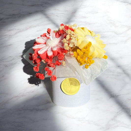 Marguerite Bouquet red/yellow