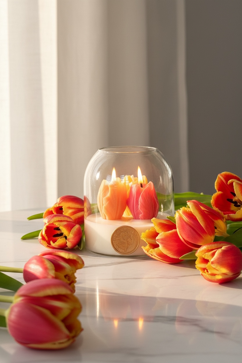 Tulips in Glass