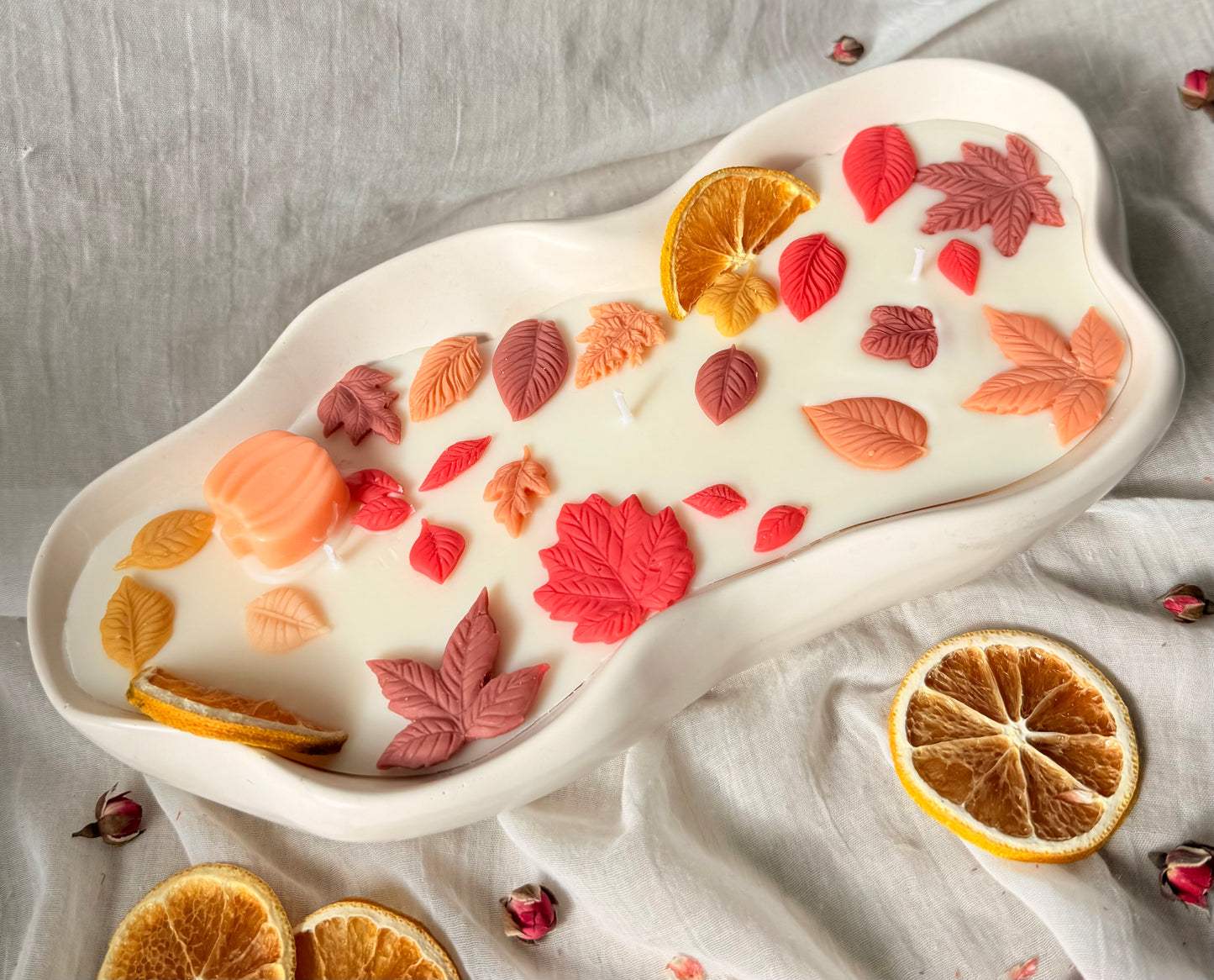 Falling Leaves Candle Tray