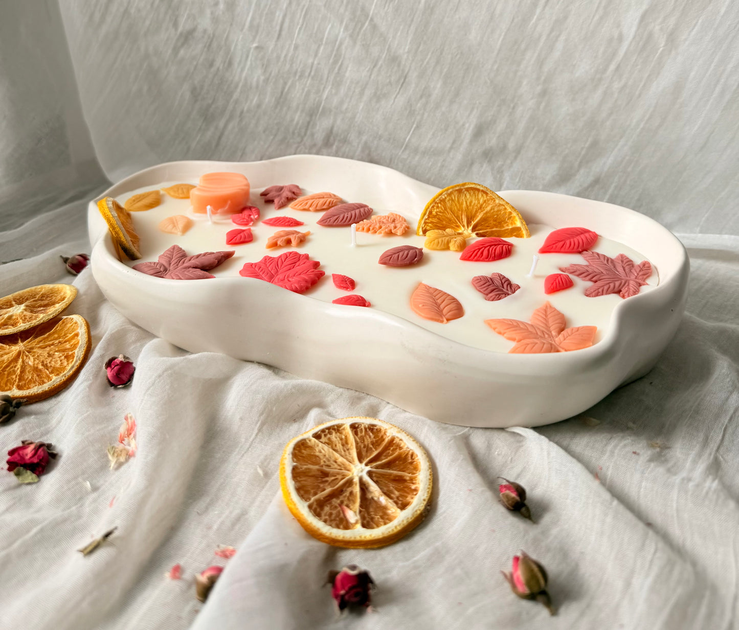 Falling Leaves Candle Tray