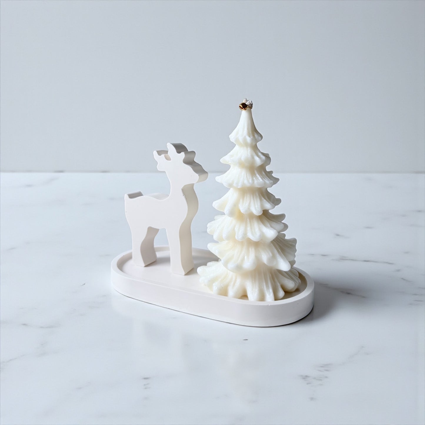 Ivory Deer & Pine