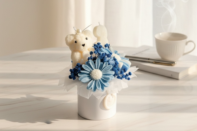 Blue Teddy Bloom