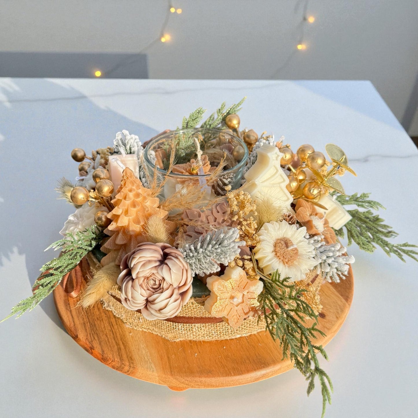 Winter Luxe Wreath Candle