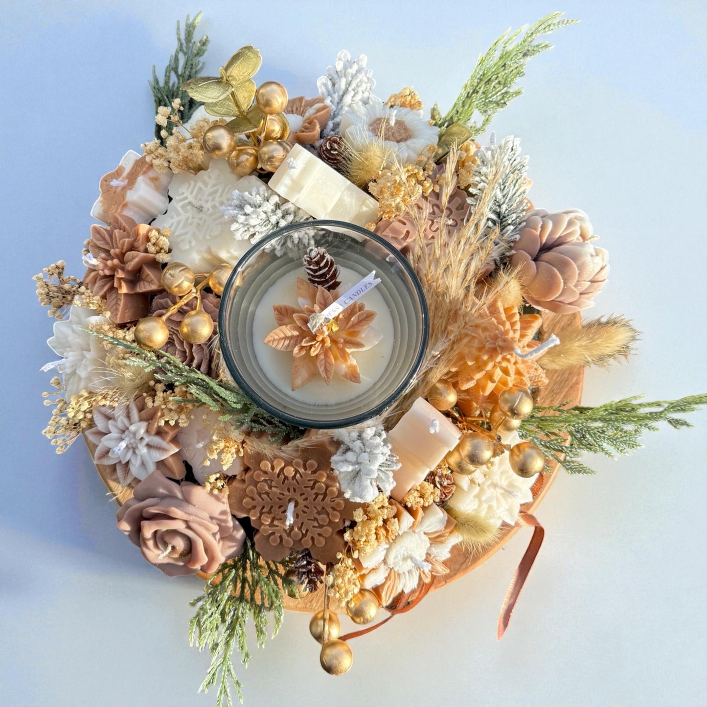 Winter Luxe Wreath Candle