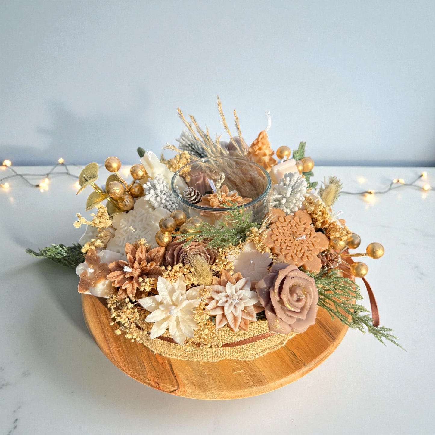 Winter Luxe Wreath Candle