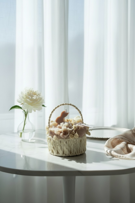 Creamy Petal Basket