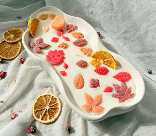 Falling Leaves Candle Tray