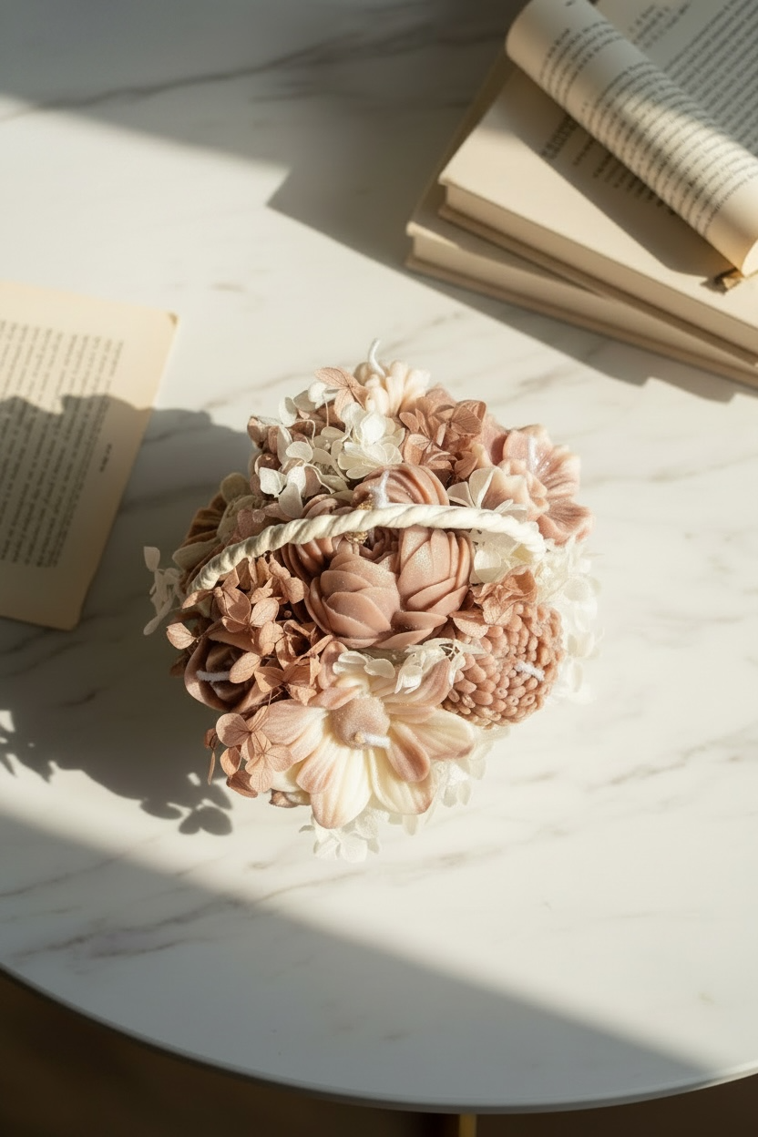 Ivory Blossom Basket