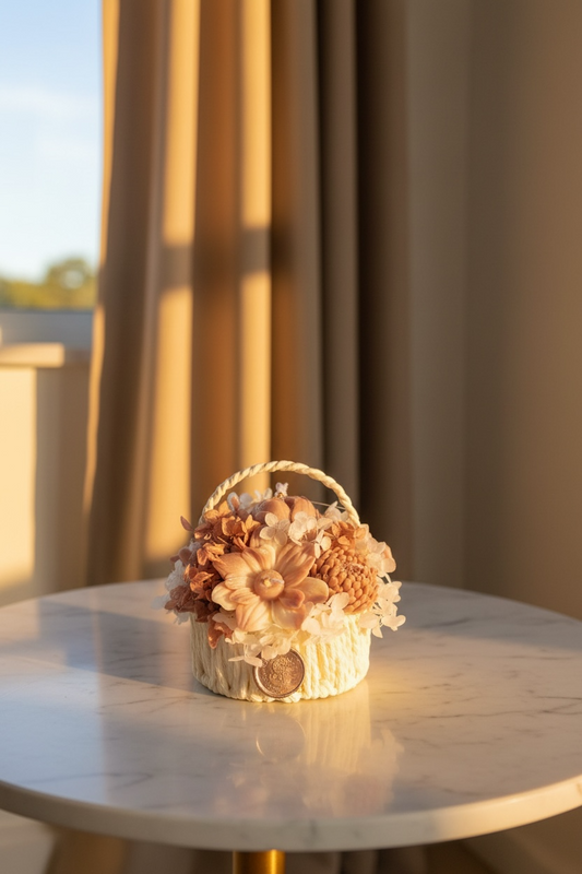 Ivory Blossom Basket