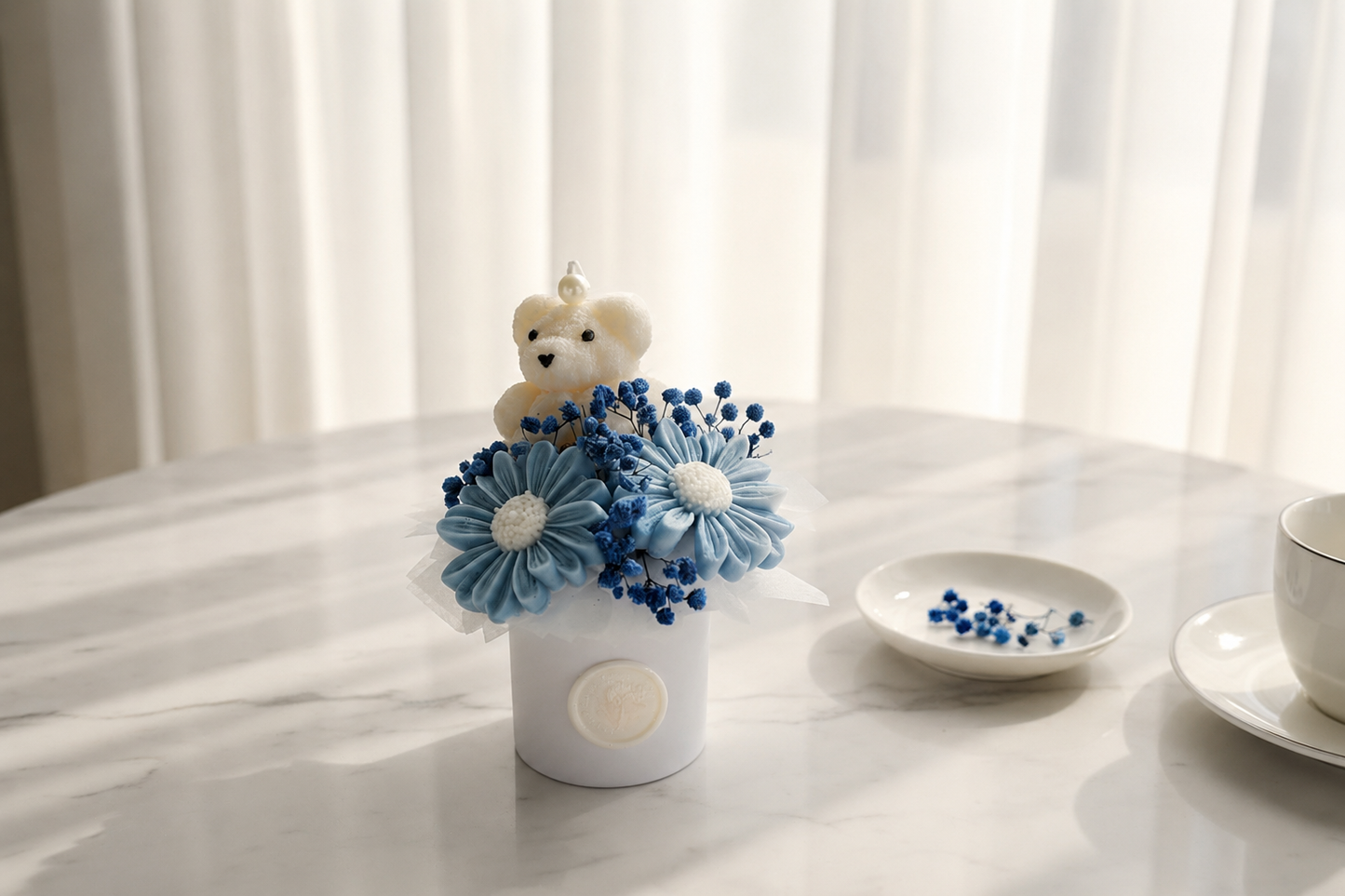Blue Teddy Bloom